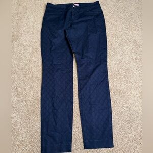 Lilly‎ Pulitzer Kelly Textured Pants Navy Blue Size 4